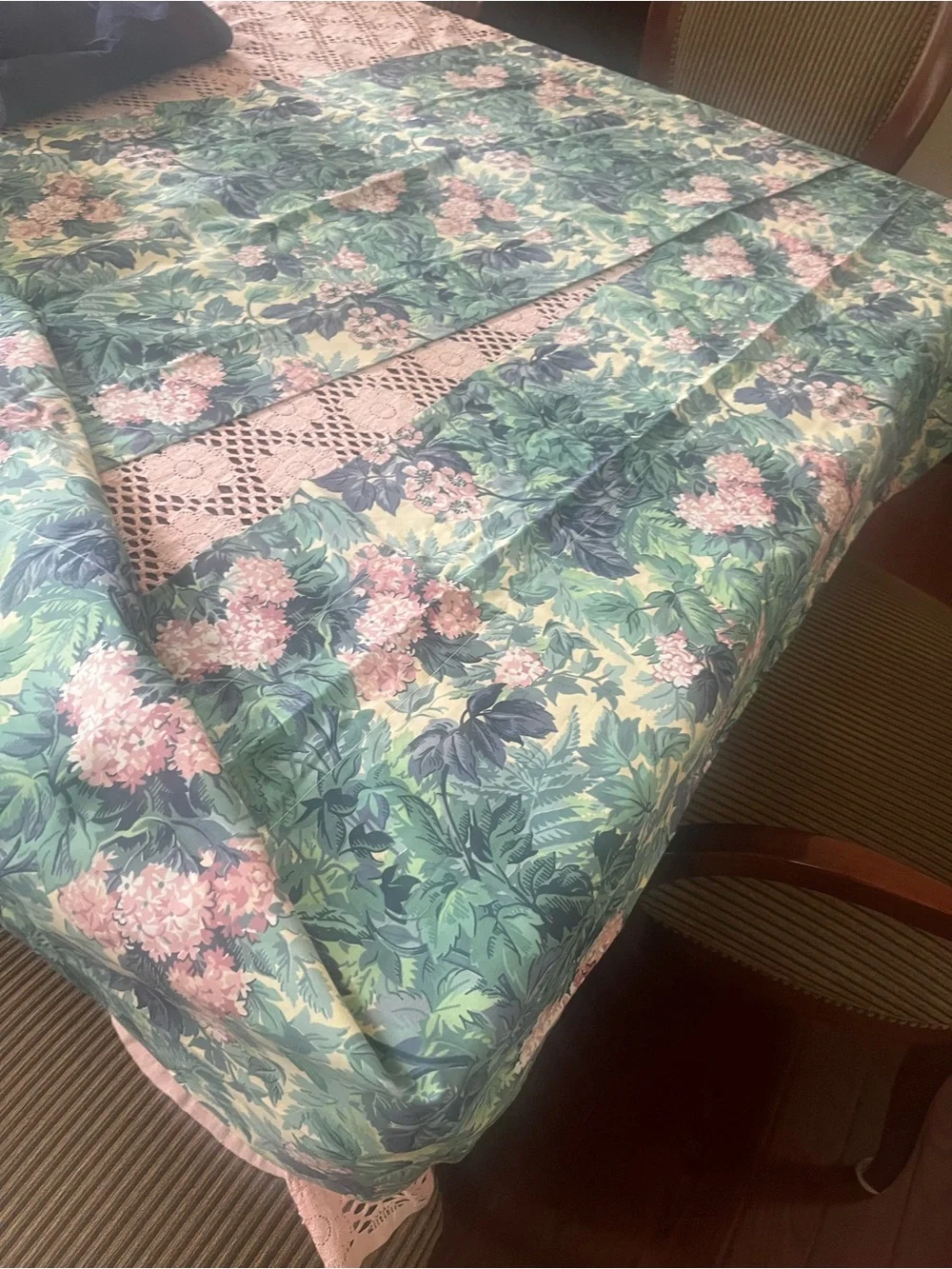 Vintage Laura Ashley Floral Botanical Print window Valance pair
